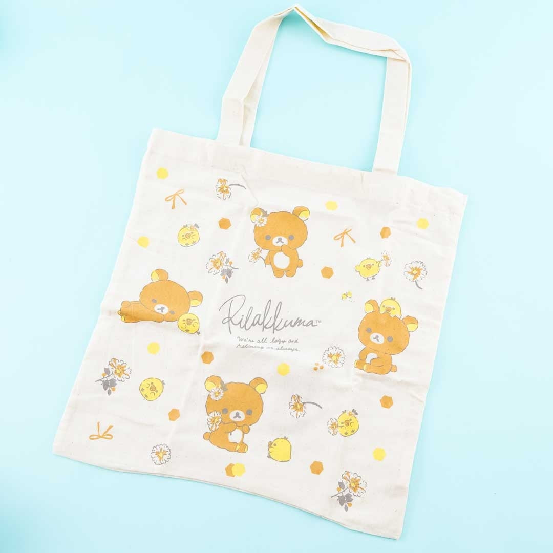 Rilakkuma & Kiiroitori Floral Perfume Tote Bag