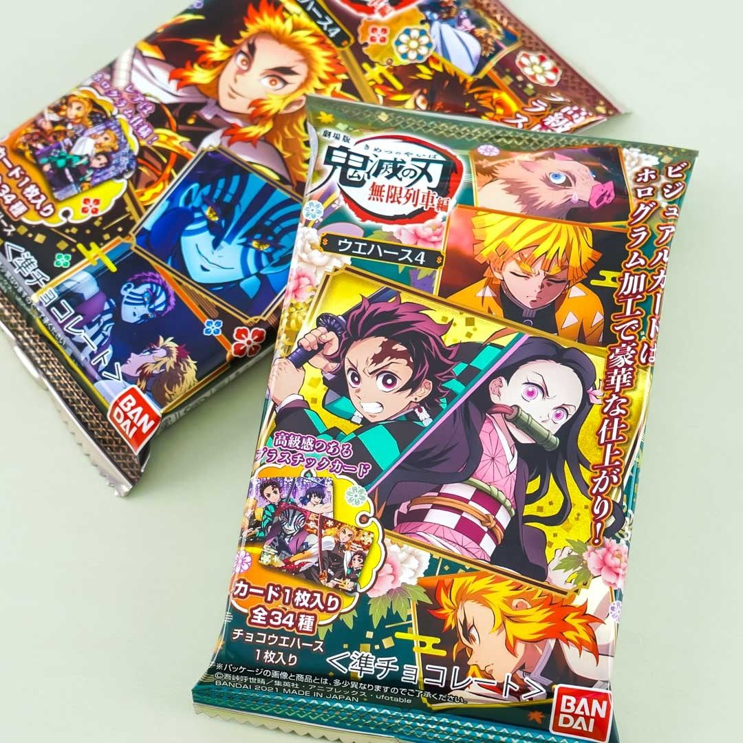 Demon Slayer Card With Chocolate Wafer