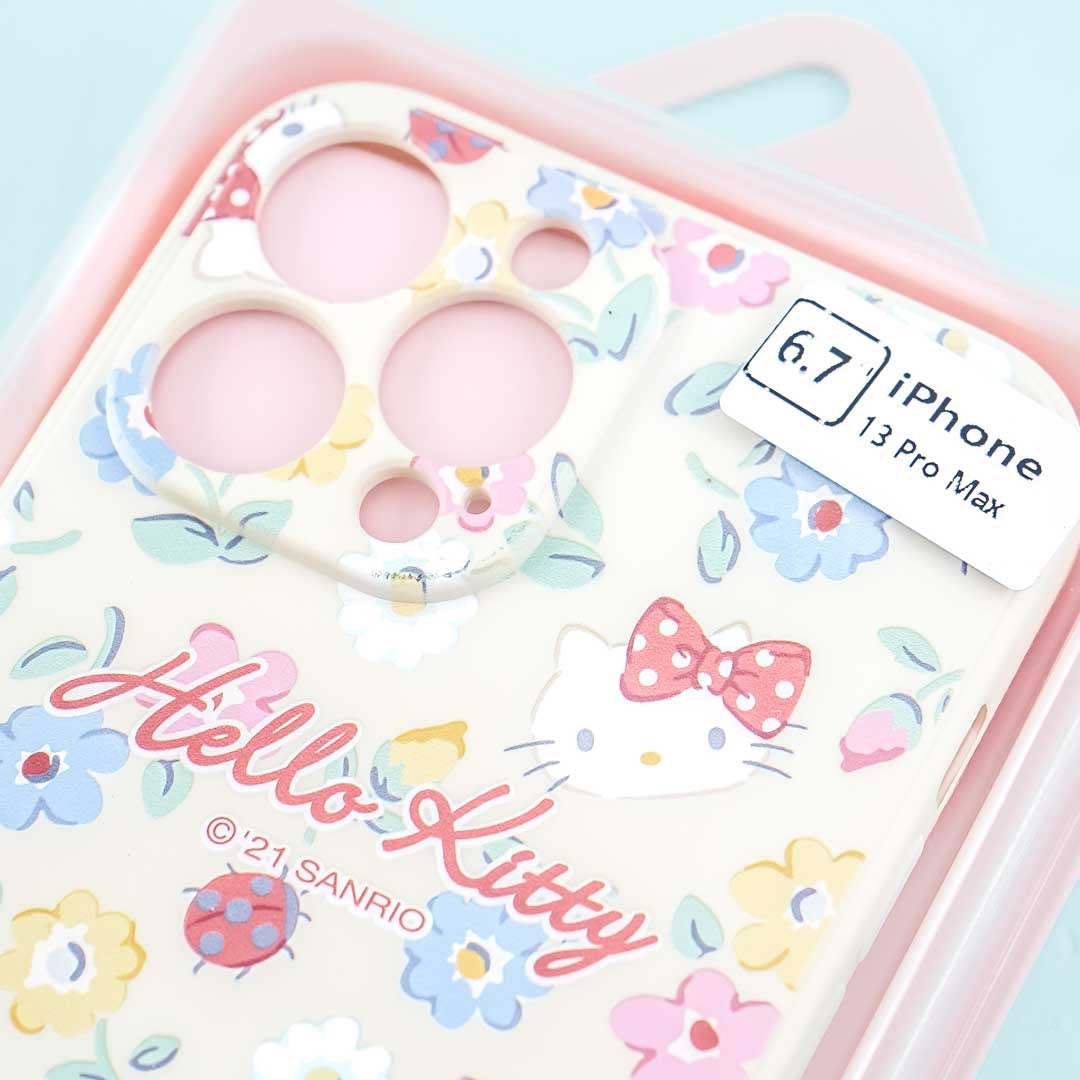 Hello Kitty Vintage Floral Phone Case for iPhone 13 Pro Max