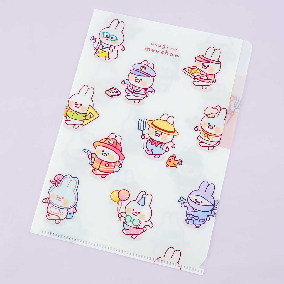 Muu-chan Bunny Work Time Multi-Pocket A5 File Folder