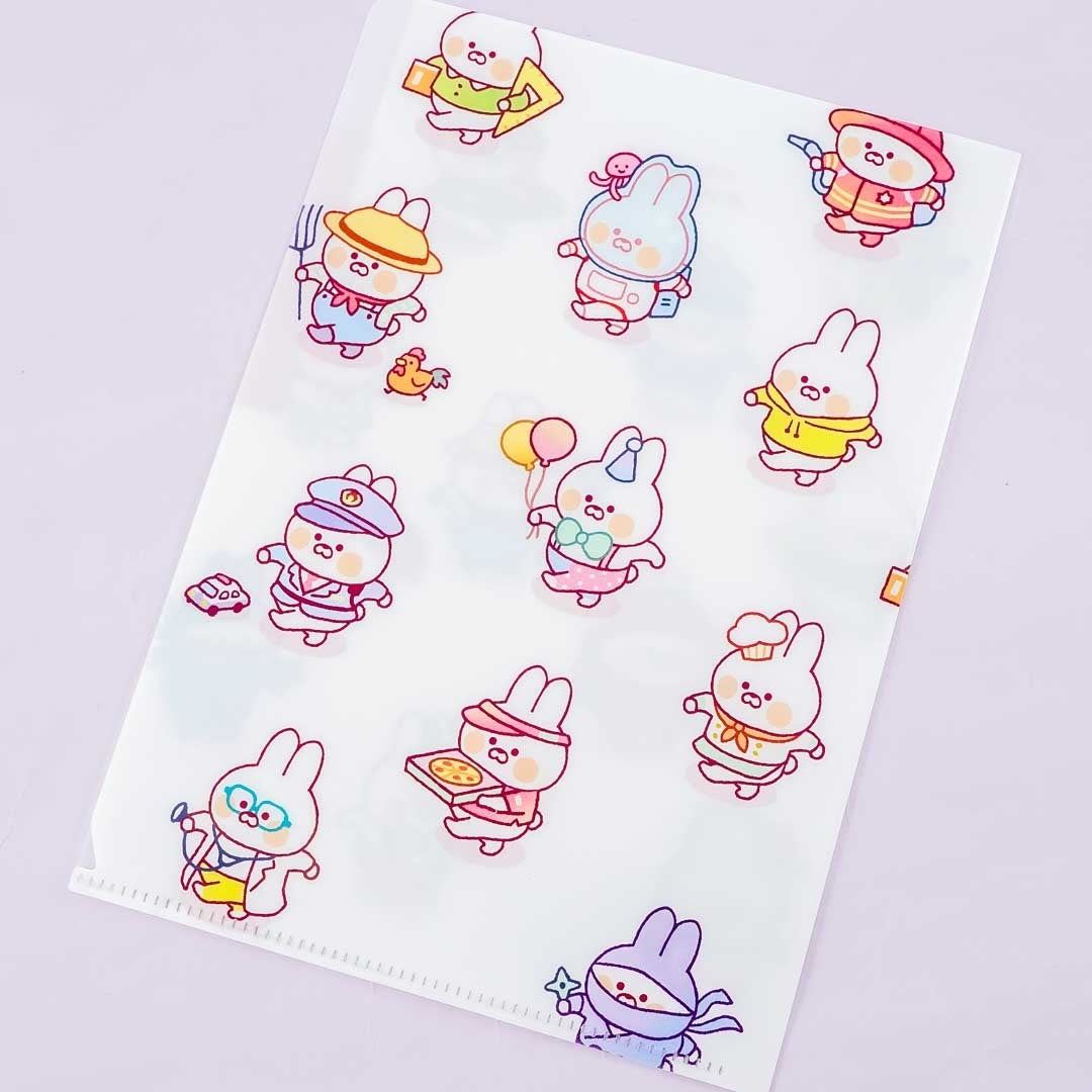 Muu-chan Bunny Work Time Multi-Pocket A5 File Folder