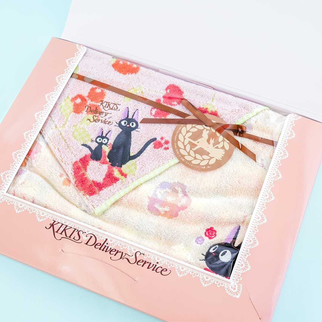 Kiki's Delivery Service Jiji Floral Towel Gift Box Set - 2 pcs