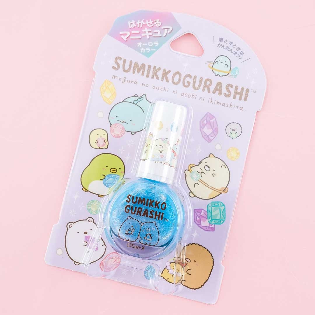 Sumikko Gurashi & Jewels Shiny Nail Polish - Aqua