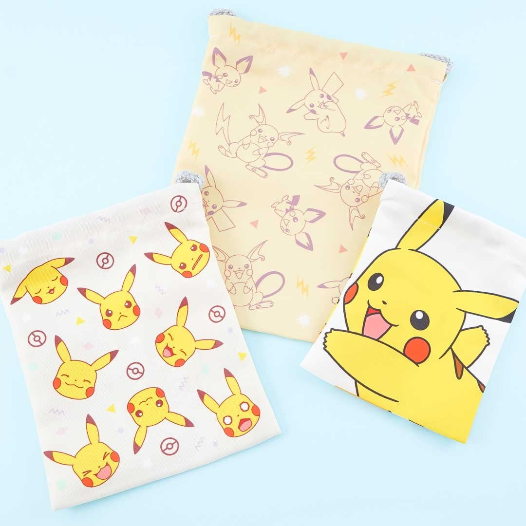 Pokémon Pikavolution Drawstring Pouch Set - 3 pcs
