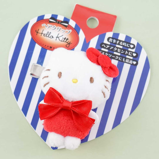 Hello Kitty & Ribbon Plushie Hair Clip