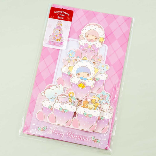 Little Twin Stars Christmas Tree Card