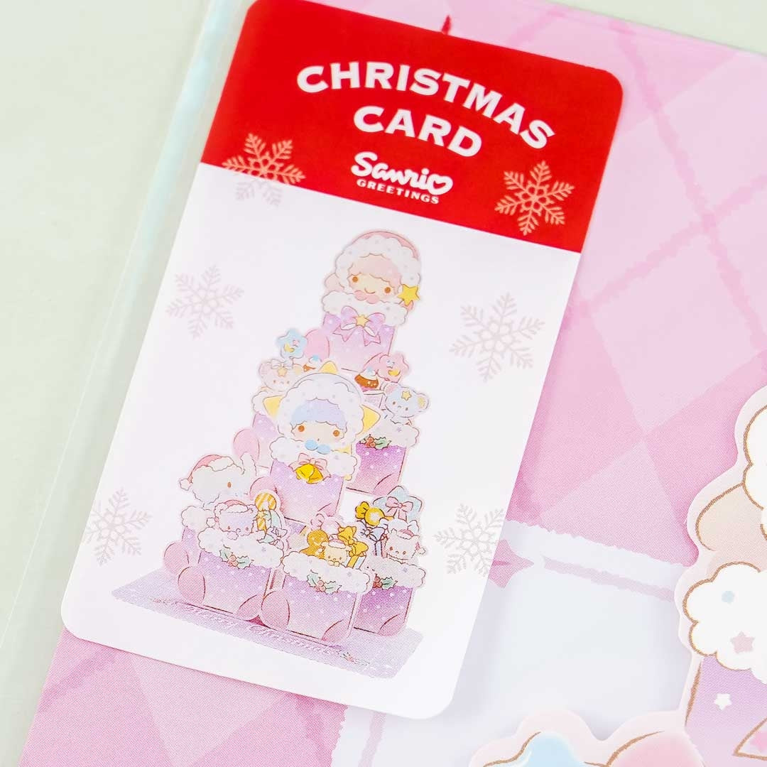 Little Twin Stars Christmas Tree Card
