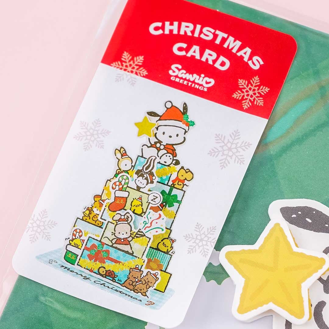 Pochacco Christmas Tree Card