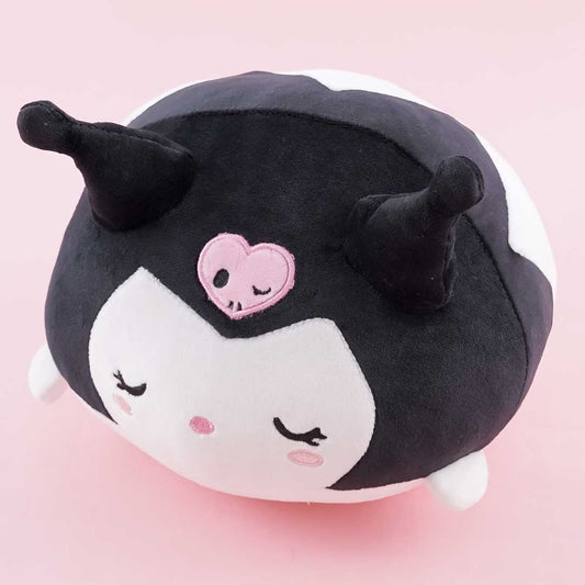 Sleeping Kuromi Round Plushie - Medium