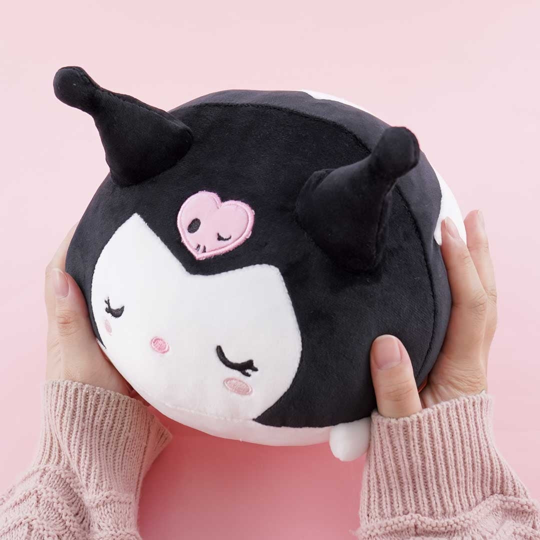 Sleeping Kuromi Round Plushie - Medium
