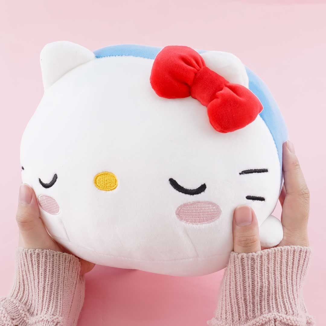Sleeping Hello Kitty Round Plushie - Medium