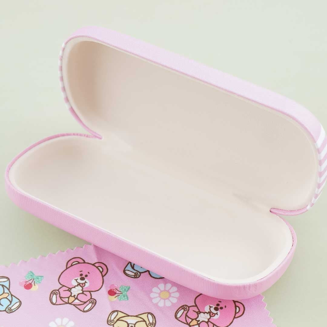 SWIMMER Cherry Bear Friends Eyeglass Hard Case