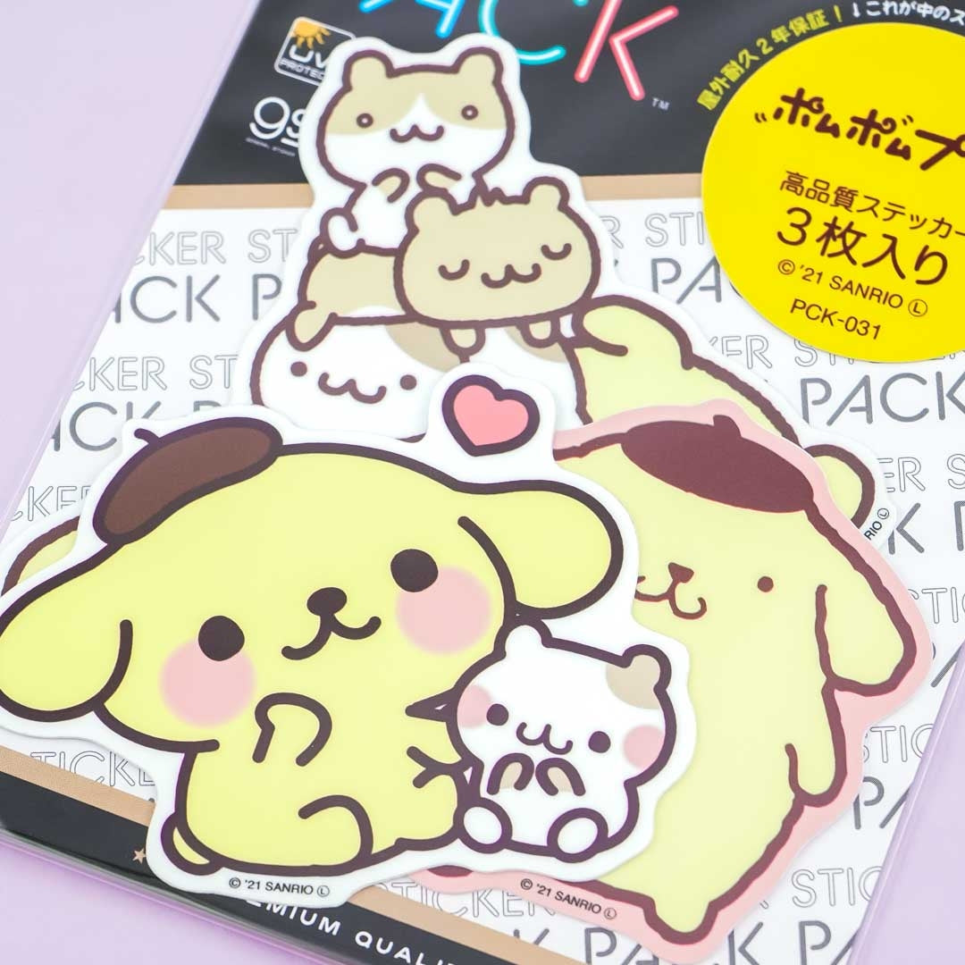 Pompompurin & Muffin Vinyl Die-Cut Sticker Pack