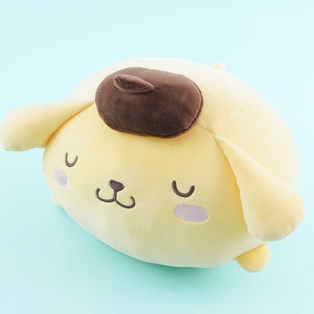 Sleeping Pompompurin Round Plushie - Medium