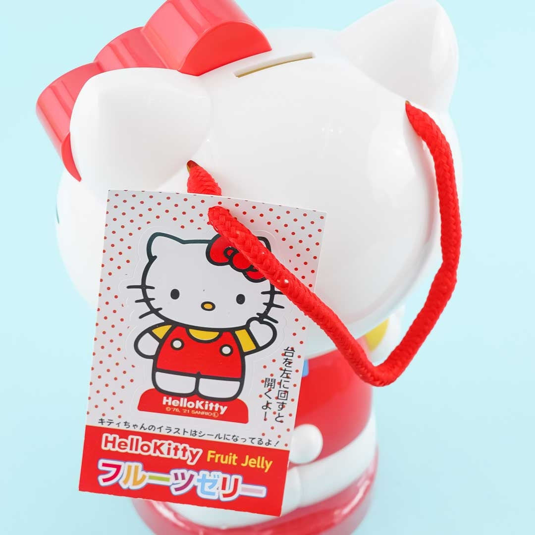 Hello Kitty Piggy Bank With Fruit Jelly