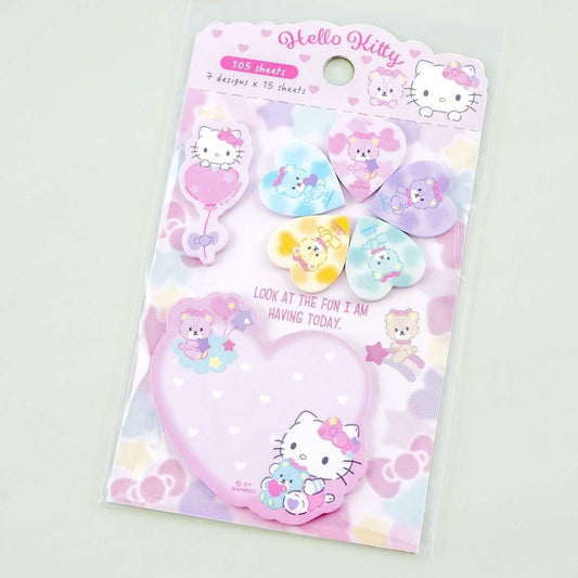 Hello Kitty & Tiny Chum Pastel Hearts Sticky Marker Set