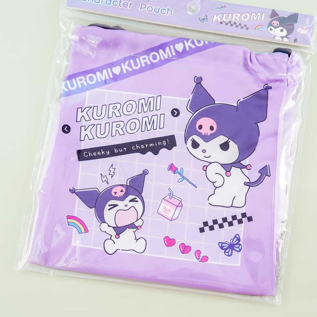 Cheeky Kuromi Drawstring Bag