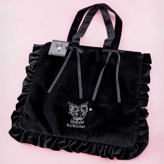 Kuromi  Frilly Velvet Tote Bag