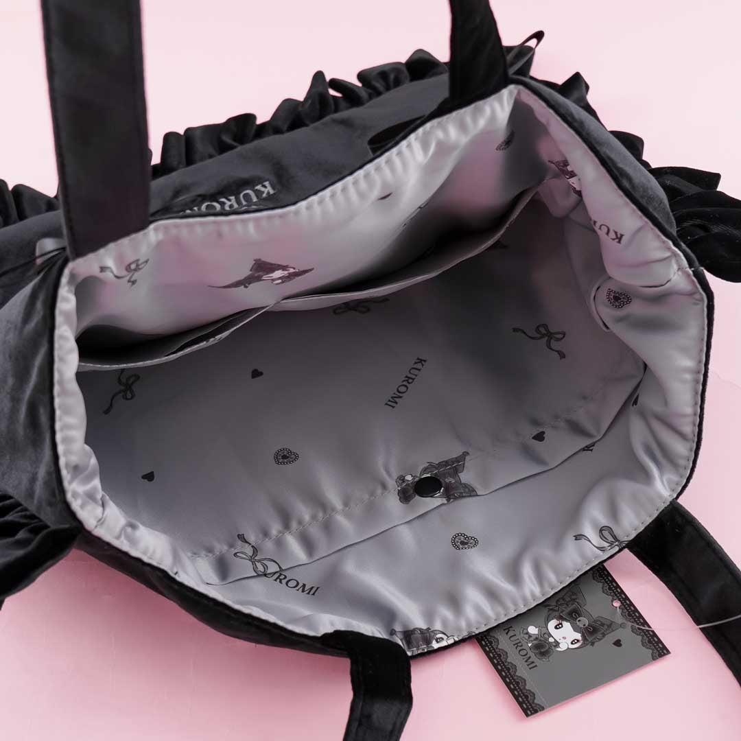 Kuromi  Frilly Velvet Tote Bag