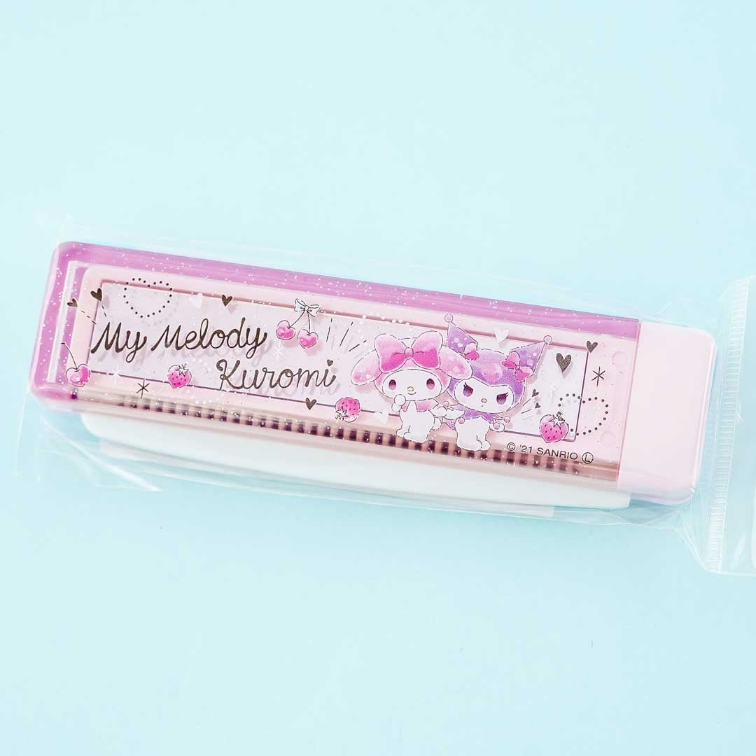 My Melody & Kuromi Folding Comb With Slide Mirror