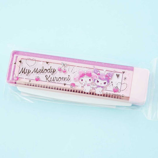 My Melody & Kuromi Folding Comb With Slide Mirror