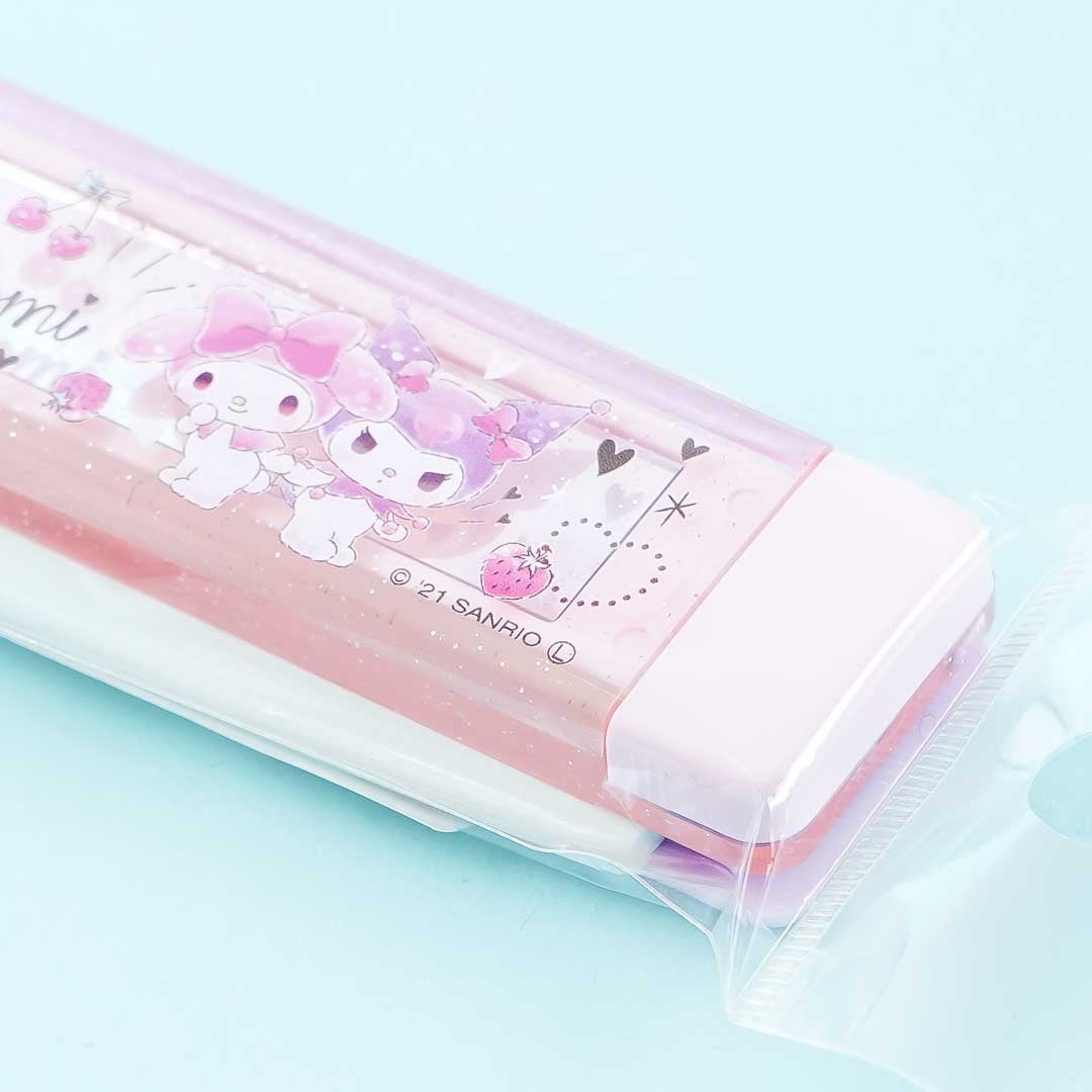 My Melody & Kuromi Folding Comb With Slide Mirror