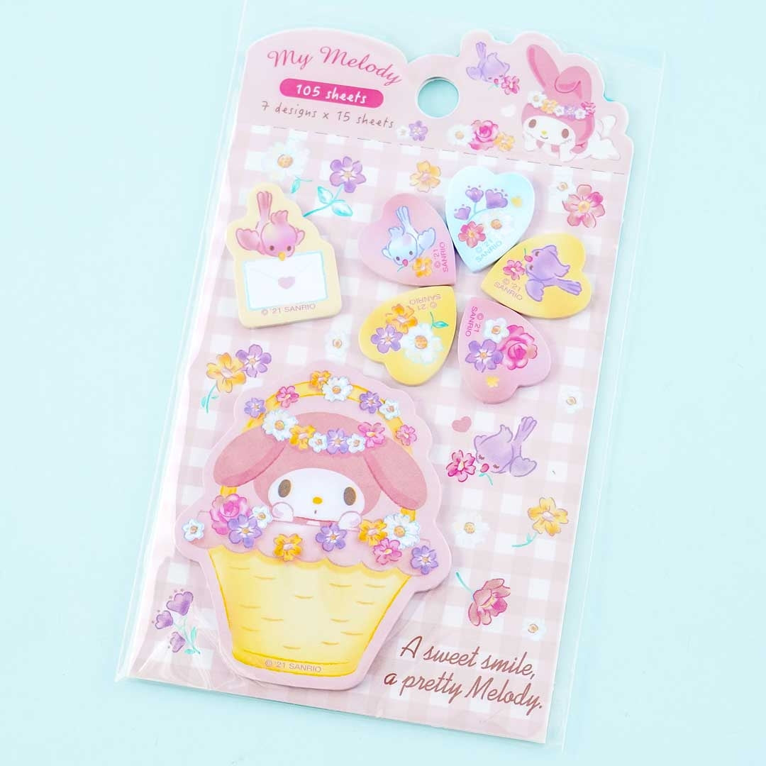 My Melody Spring Blooms Sticky Marker Set