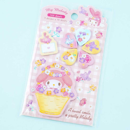 My Melody Spring Blooms Sticky Marker Set