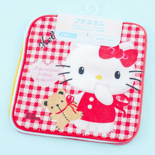 Hello Kitty Checkered Mini Towel Set - 4 pcs
