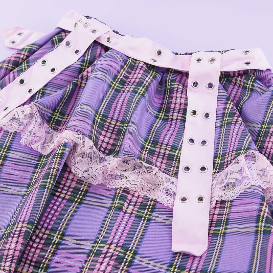 ACDC Rag Pastel Gloomy Bear Belt Skirt