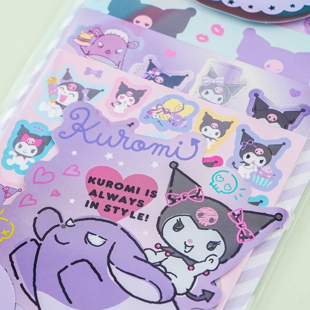 Kuromi & Baku Happy Day Paper Sticker Set