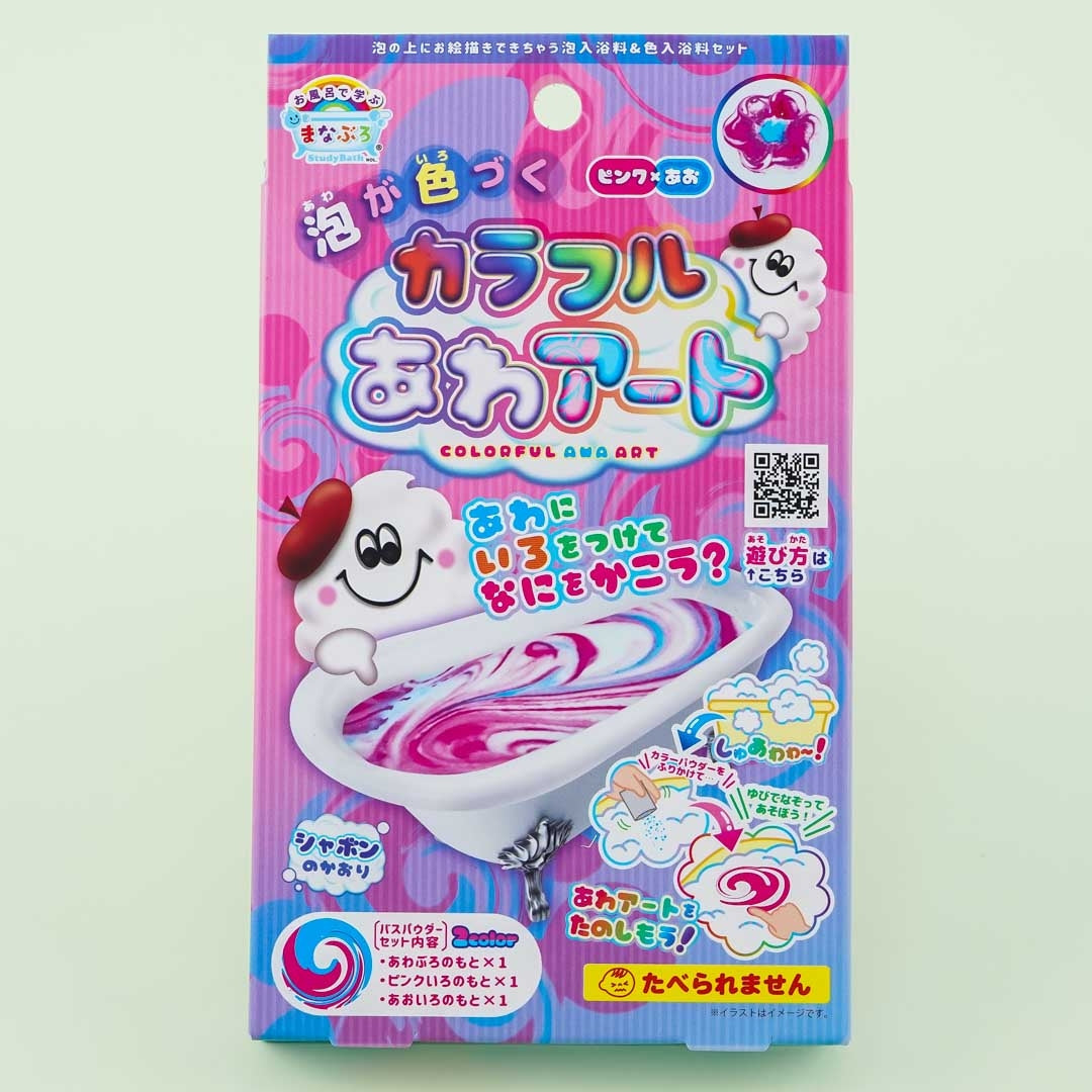 Manaburo Colorful Bubble Bath Art - Pink & Blue