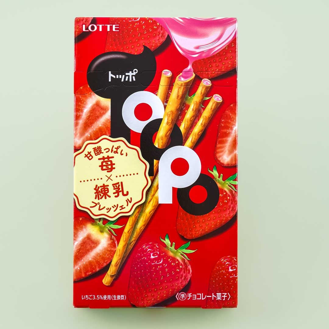 Lotte Toppo Strawberry Biscuit Sticks