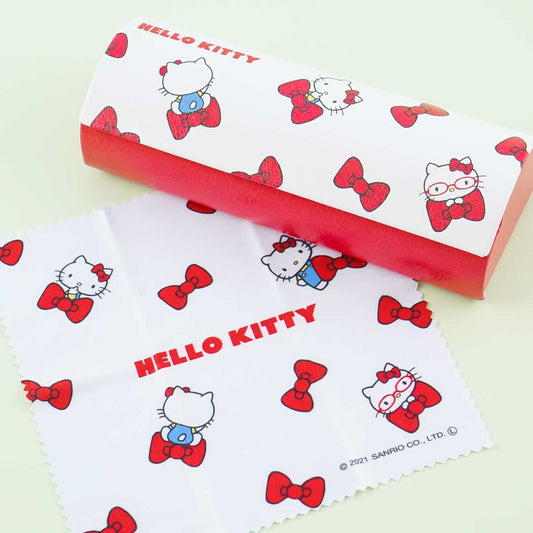 Hello Kitty Bows Flip Lid Eyeglass Hard Case