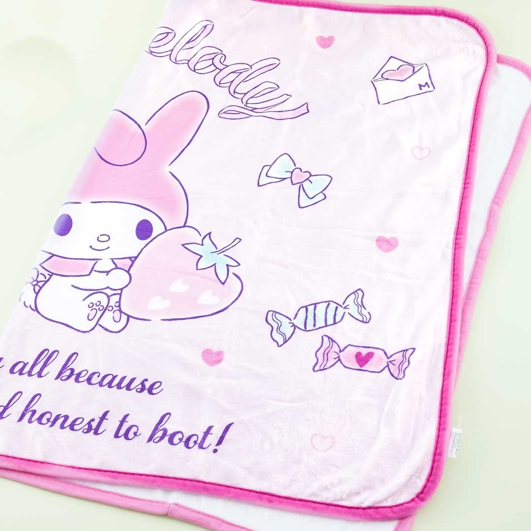 My Melody Strawberry Flannel Blanket