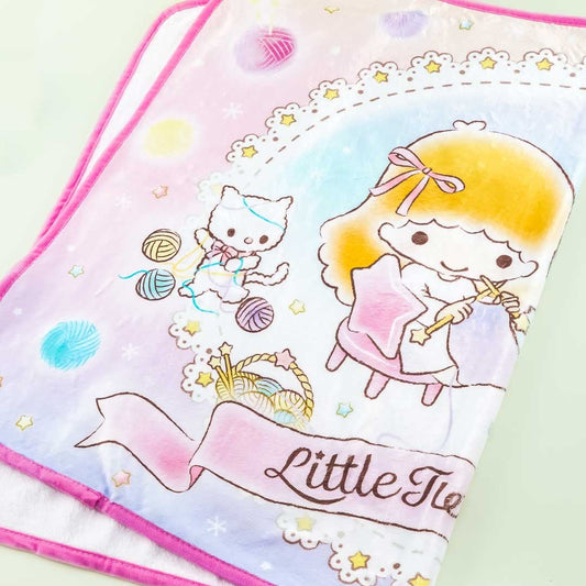 Little Twin Stars Knitting Time Flannel Blanket
