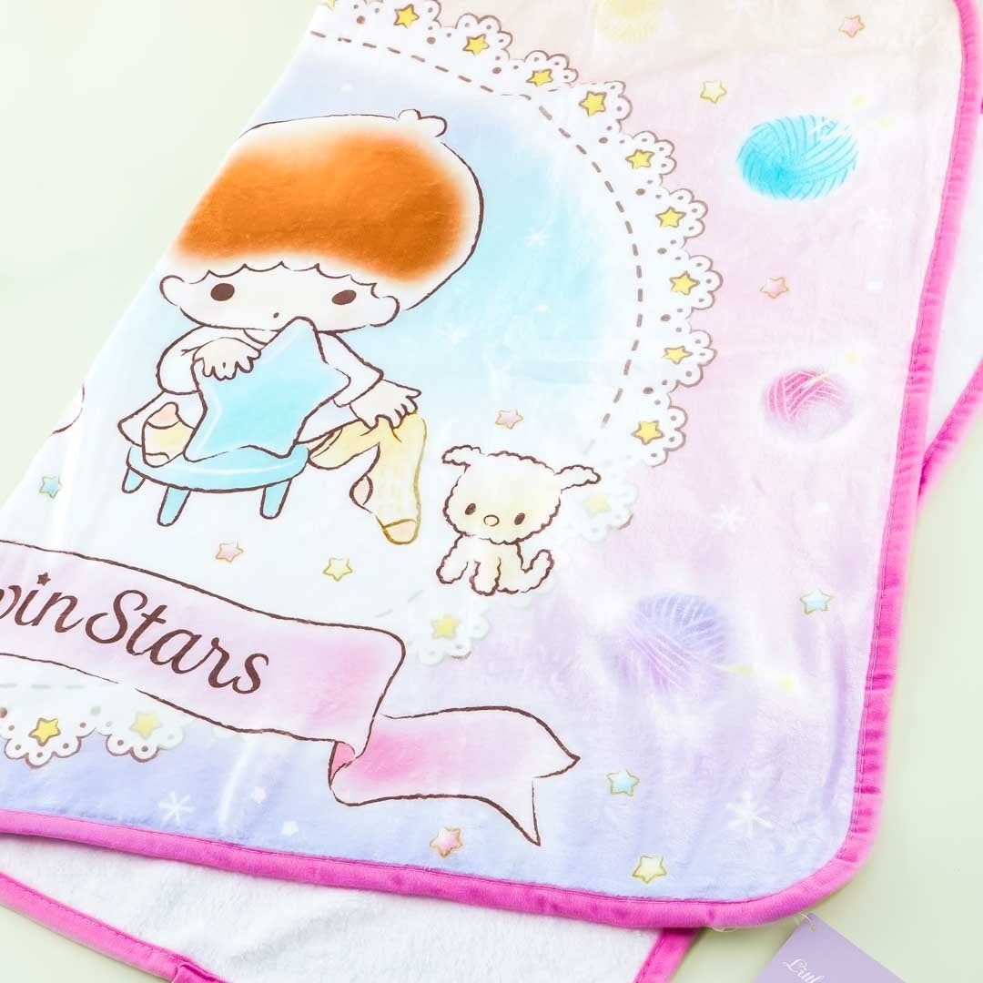 Little Twin Stars Knitting Time Flannel Blanket