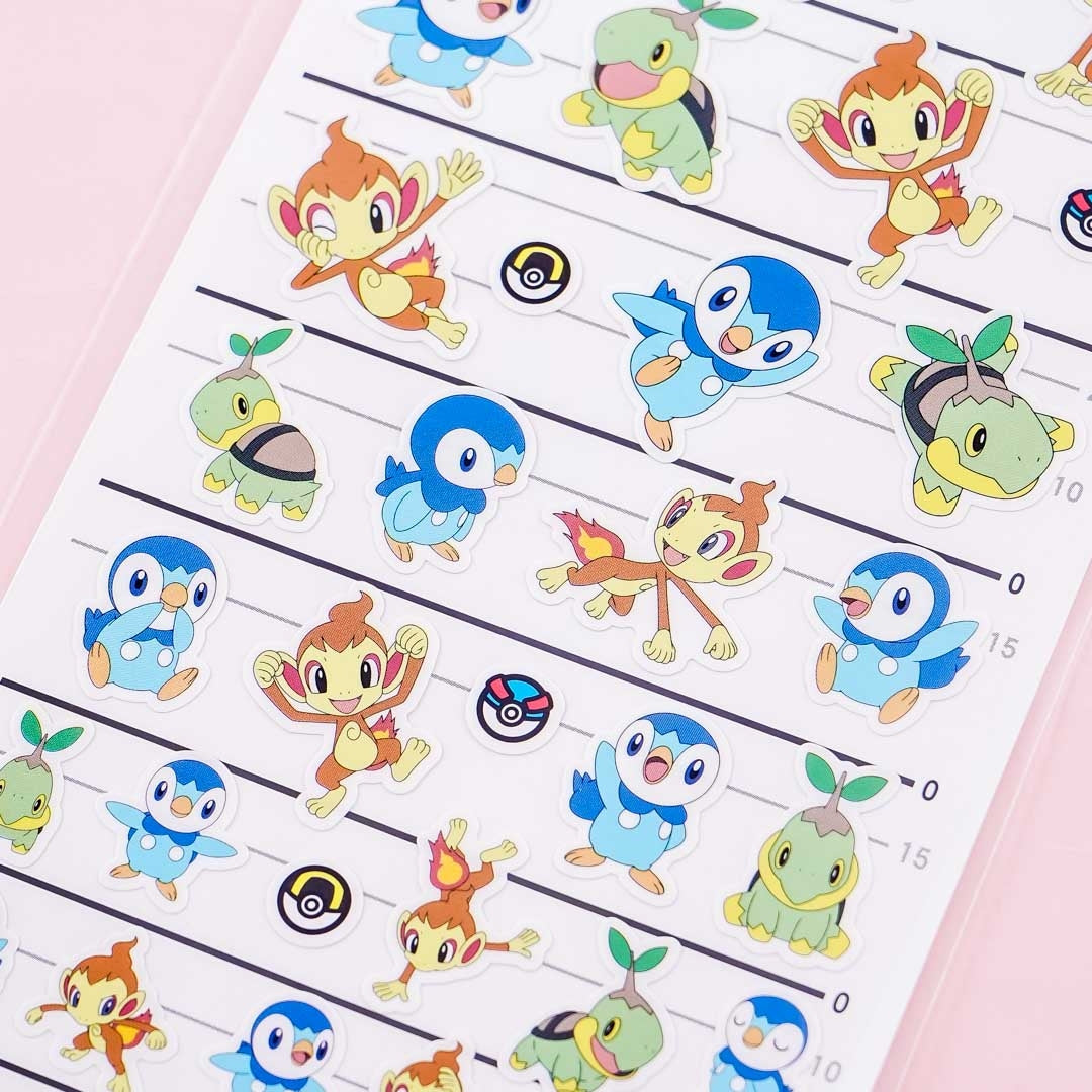 Pokemon Sinnoh Starter Stickers