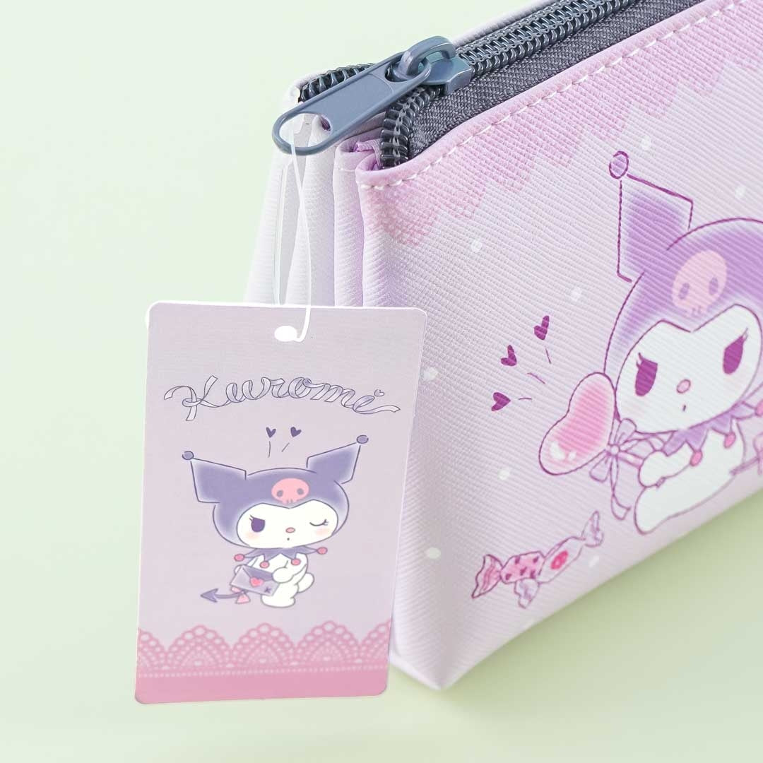 Kuromi Heart Sweets 3-Pocket Pencil Case