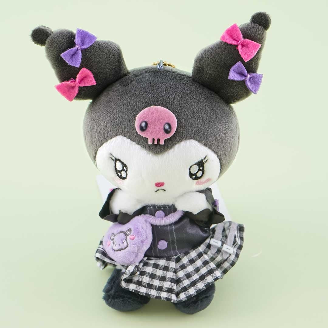 Kuromi Checkered Skirt Lolita Plushie - Medium