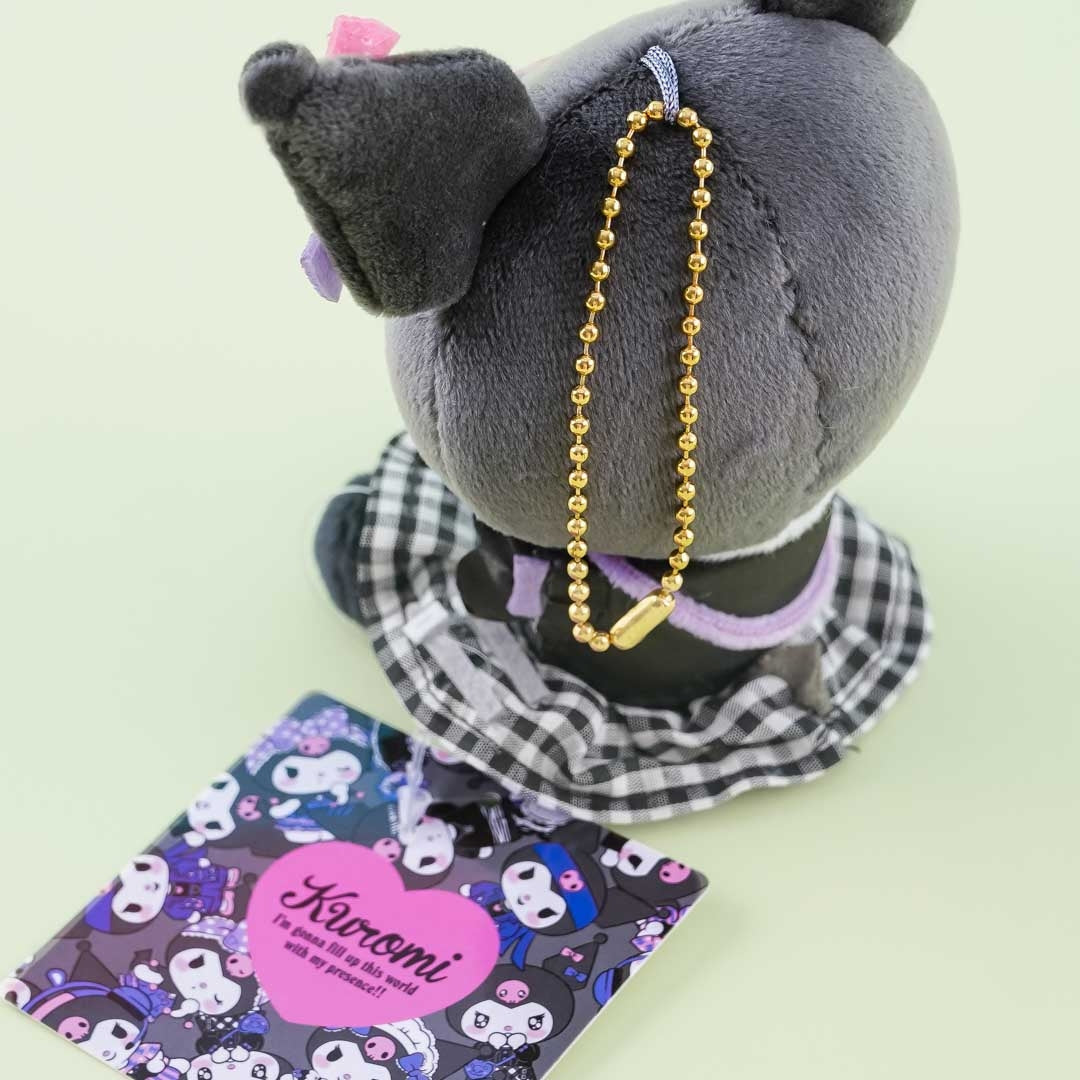 Kuromi Checkered Skirt Lolita Plushie - Medium