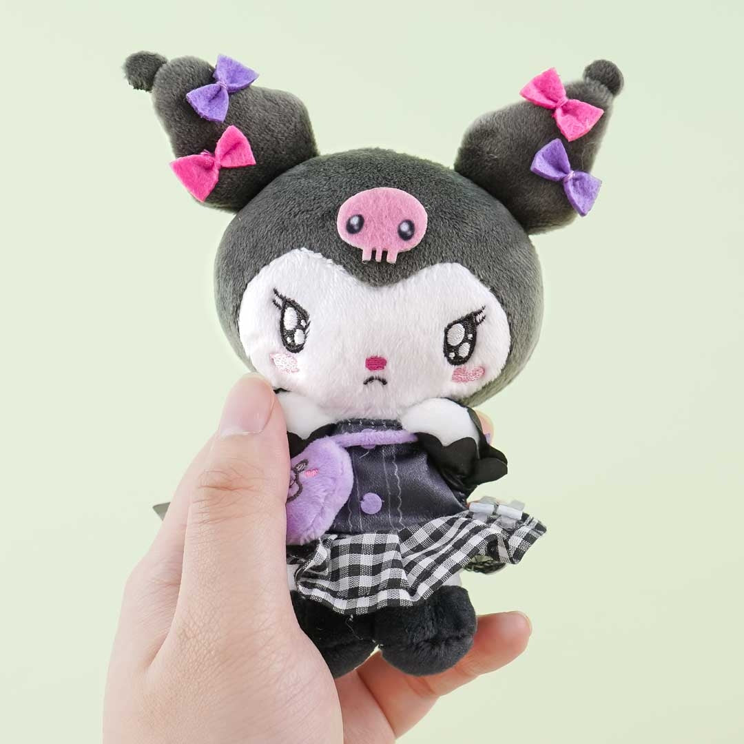 Kuromi Checkered Skirt Lolita Plushie - Medium