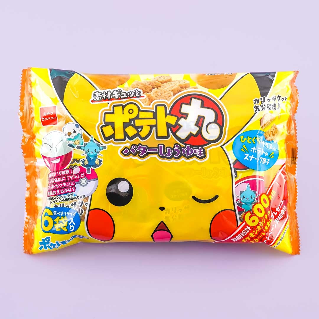 Pokémon Potato Maru Noodle Snacks Multi-Pack - Butter Soy Sauce