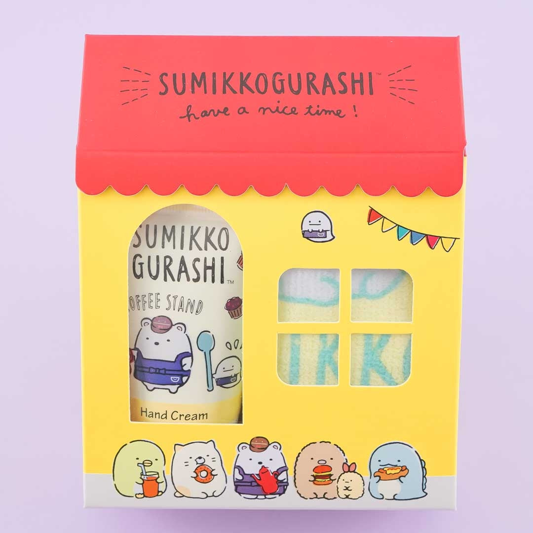 Sumikko Gurashi Coffee Stand Hand Cream & Towel Set