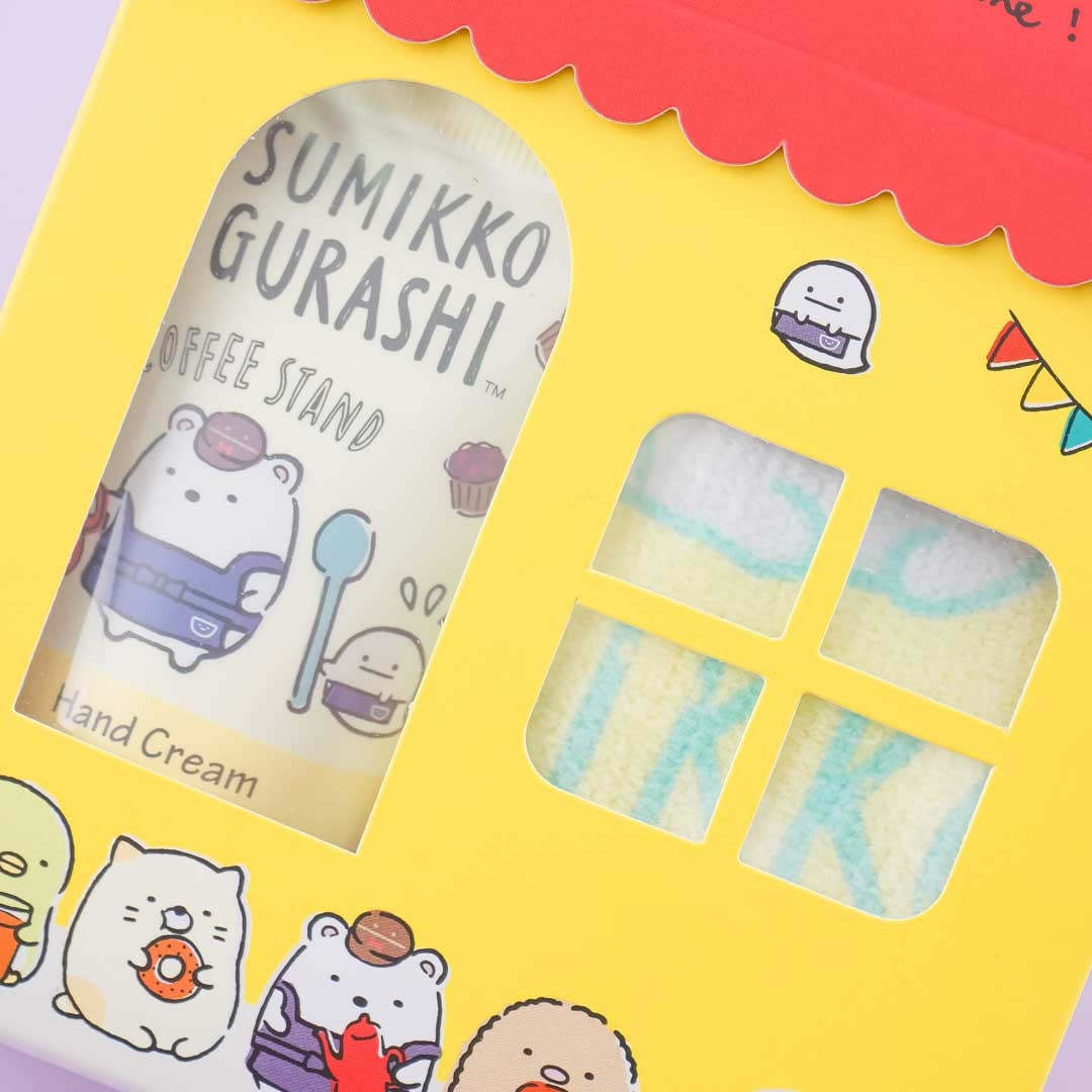 Sumikko Gurashi Coffee Stand Hand Cream & Towel Set