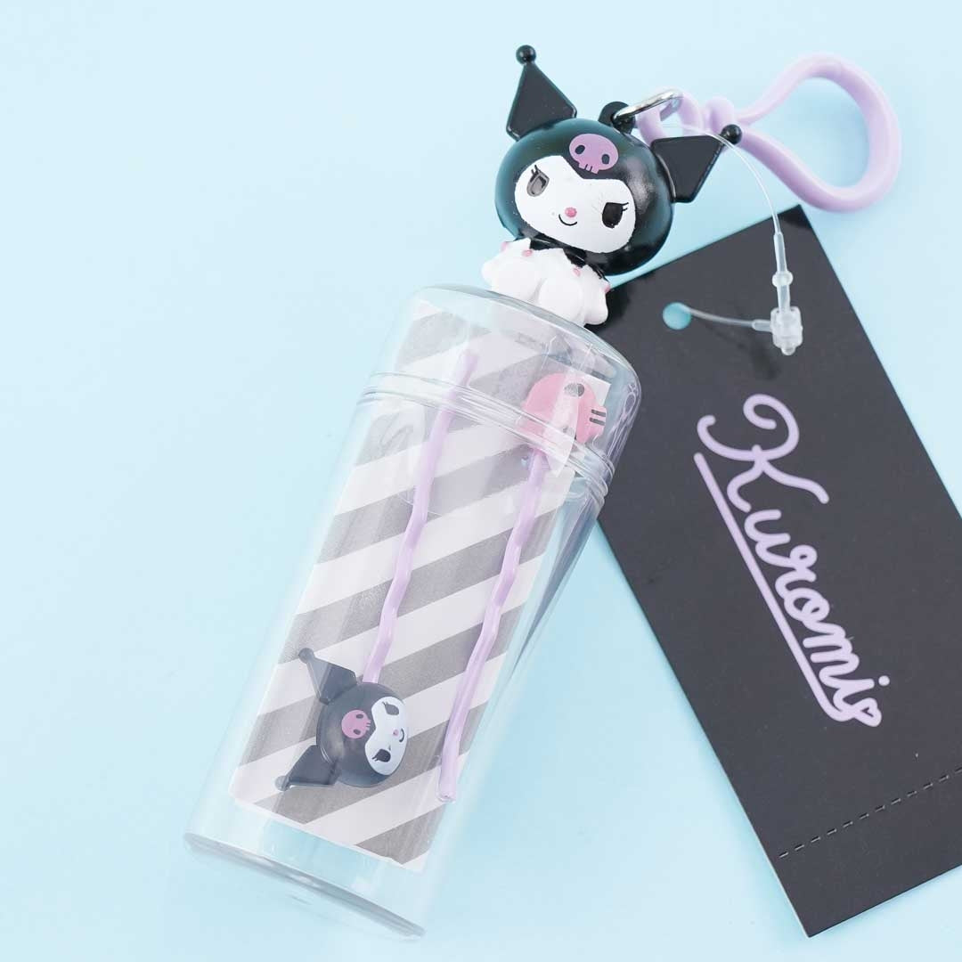 Kuromi Hair Pin Set With Clear Case