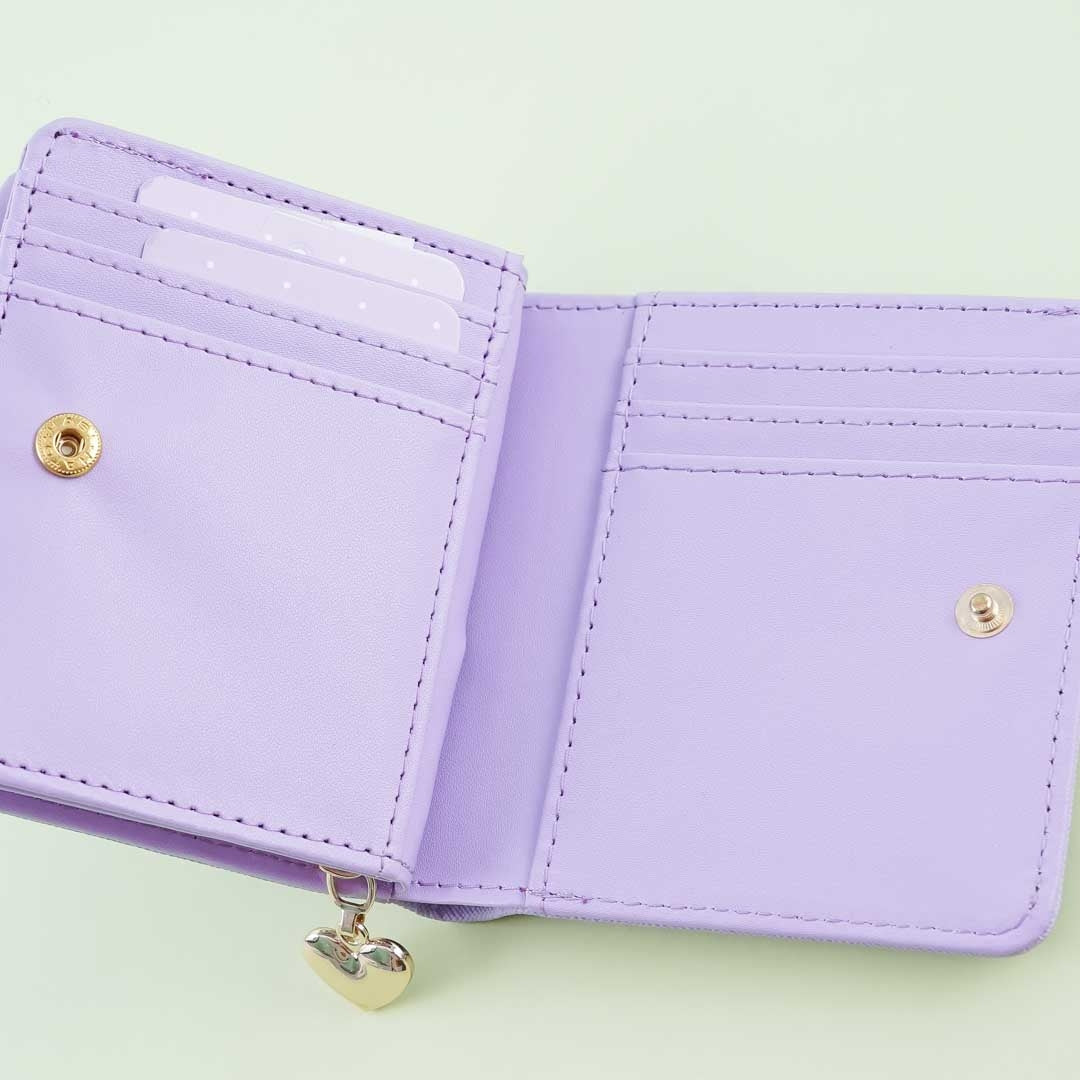 Kuromi Hearts Faux Leather Bi-Fold Wallet