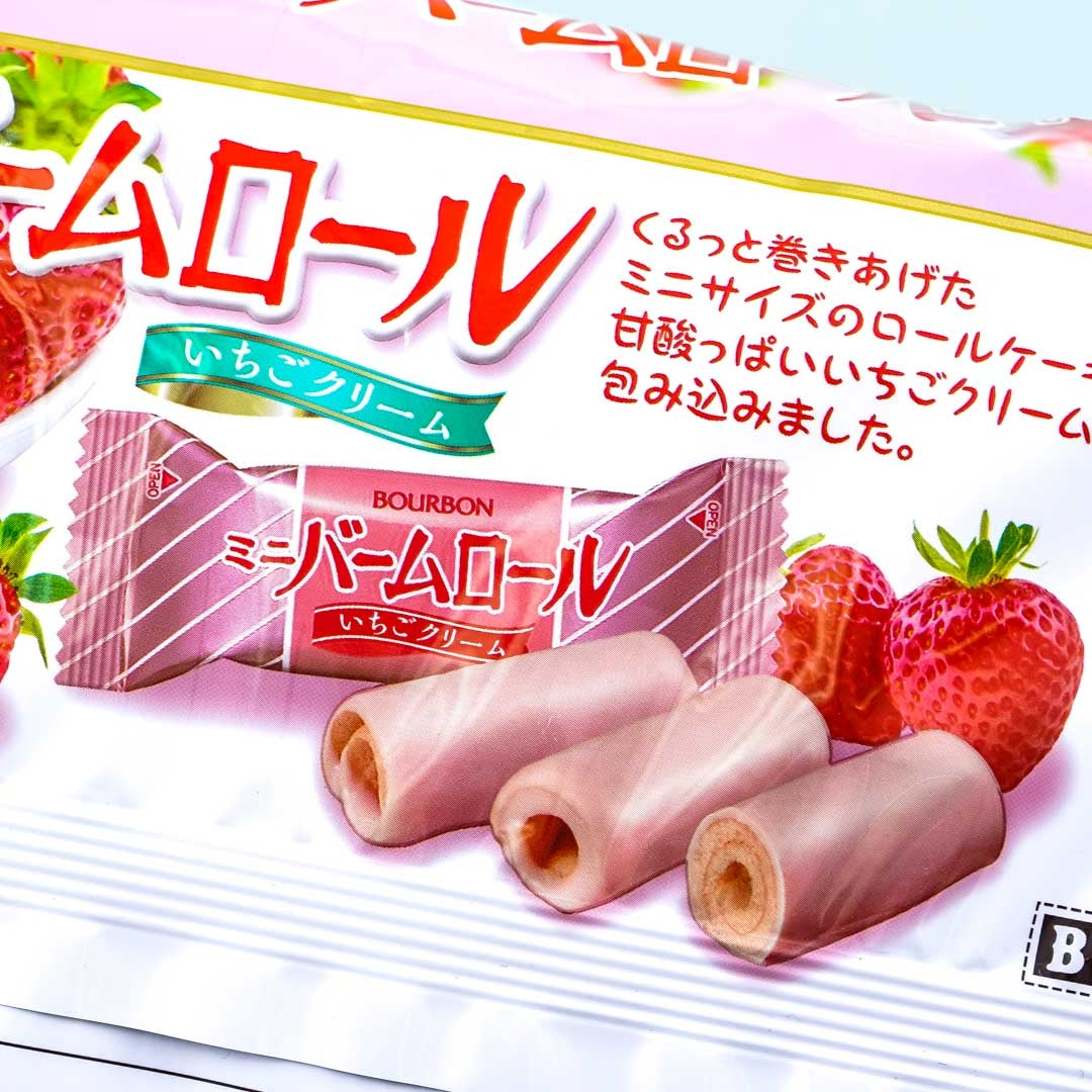 Bourbon Strawberry Cream Baumkuchen Mini Roll Snack Pack