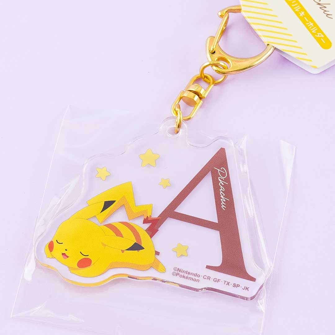 Pokémon Pikachu Initial Acrylic Charm - Letter A