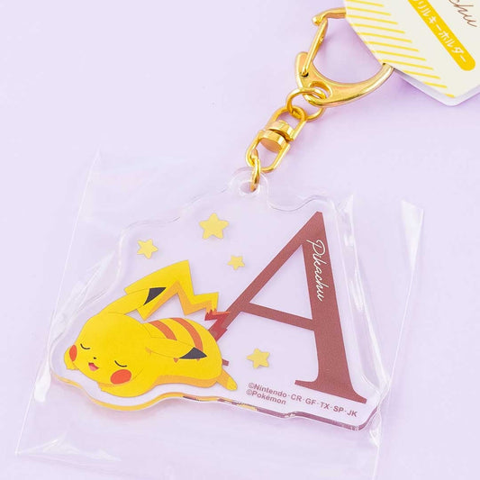 Pokemon Pikachu Initial Acrylic Charm - Letter A